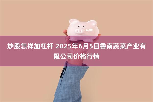 炒股怎样加杠杆 2025年6月5日鲁南蔬菜产业有限公司价格行情