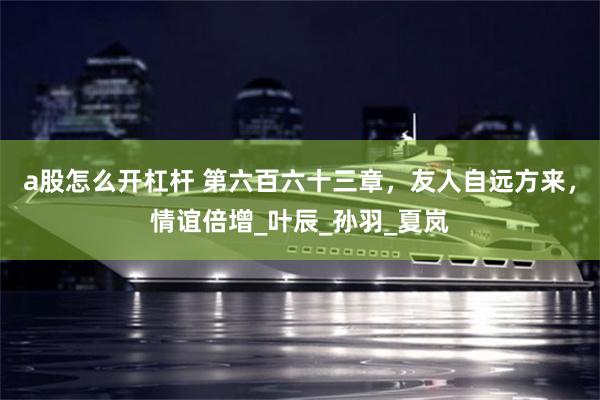a股怎么开杠杆 第六百六十三章，友人自远方来，情谊倍增_叶辰_孙羽_夏岚