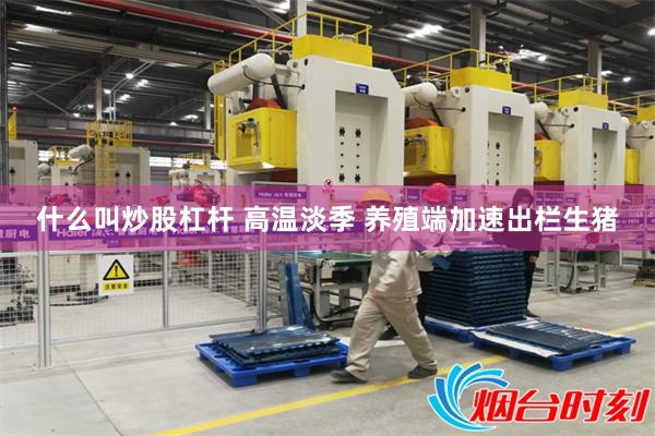 什么叫炒股杠杆 高温淡季 养殖端加速出栏生猪