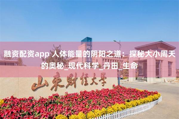 融资配资app 人体能量的阴阳之道：探秘大小周天的奥秘_现代科学_丹田_生命