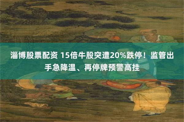 淄博股票配资 15倍牛股突遭20%跌停！监管出手急降温、再停牌预警高挂