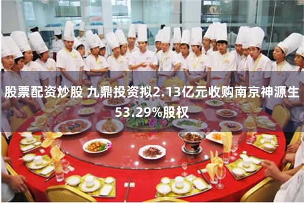 股票配资炒股 九鼎投资拟2.13亿元收购南京神源生53.29%股权