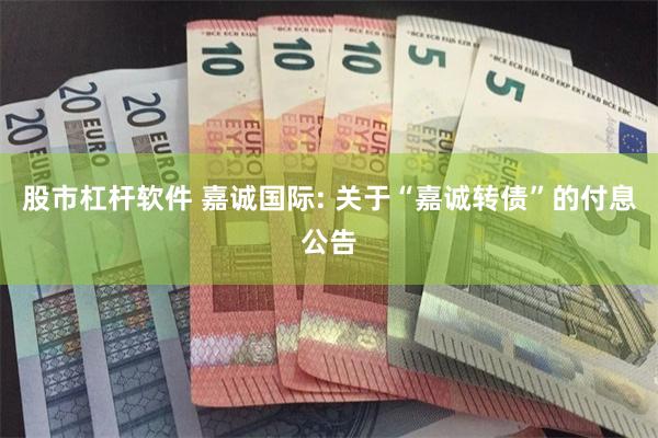 股市杠杆软件 嘉诚国际: 关于“嘉诚转债”的付息公告