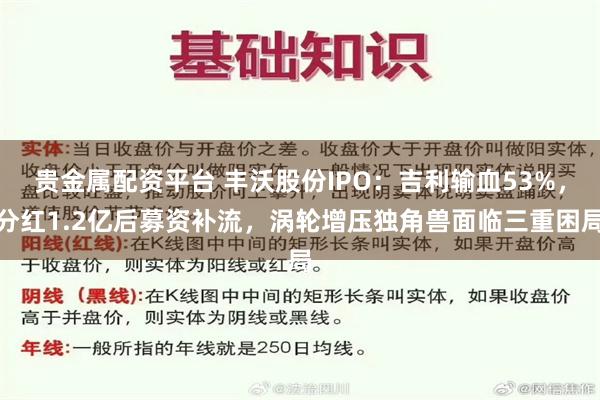 贵金属配资平台 丰沃股份IPO：吉利输血53%，分红1.2亿后募资补流，涡轮增压独角兽面临三重困局